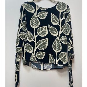 Leaf print blouse